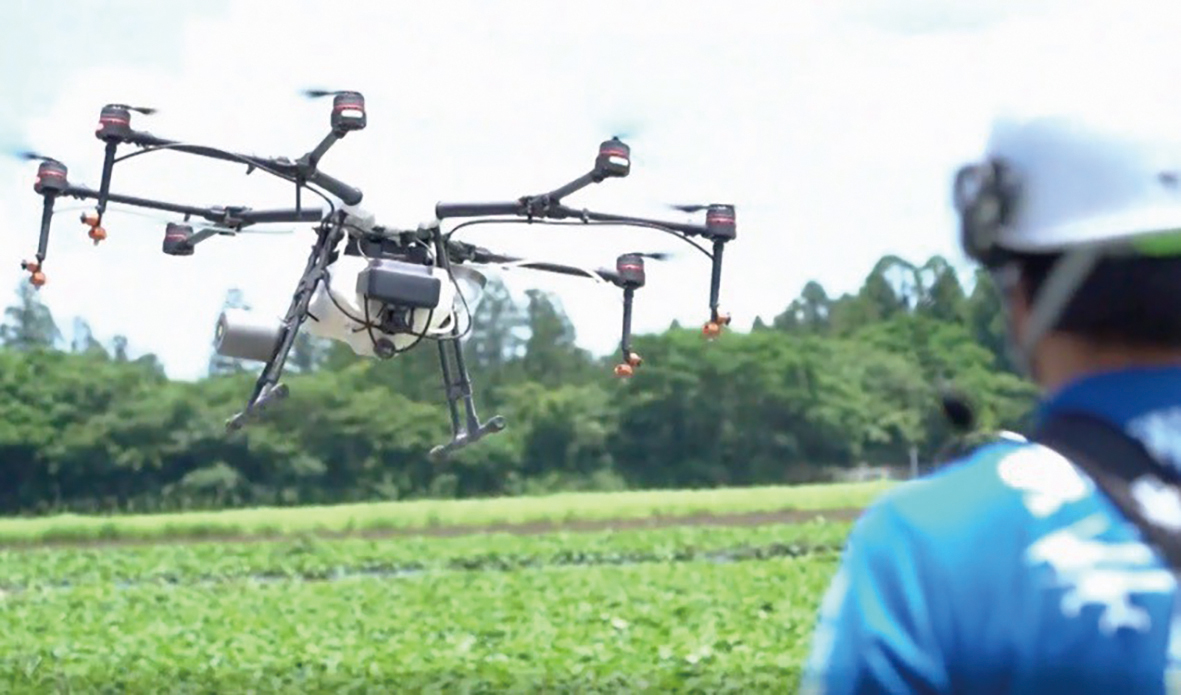 農業用ドローンによる農薬散布